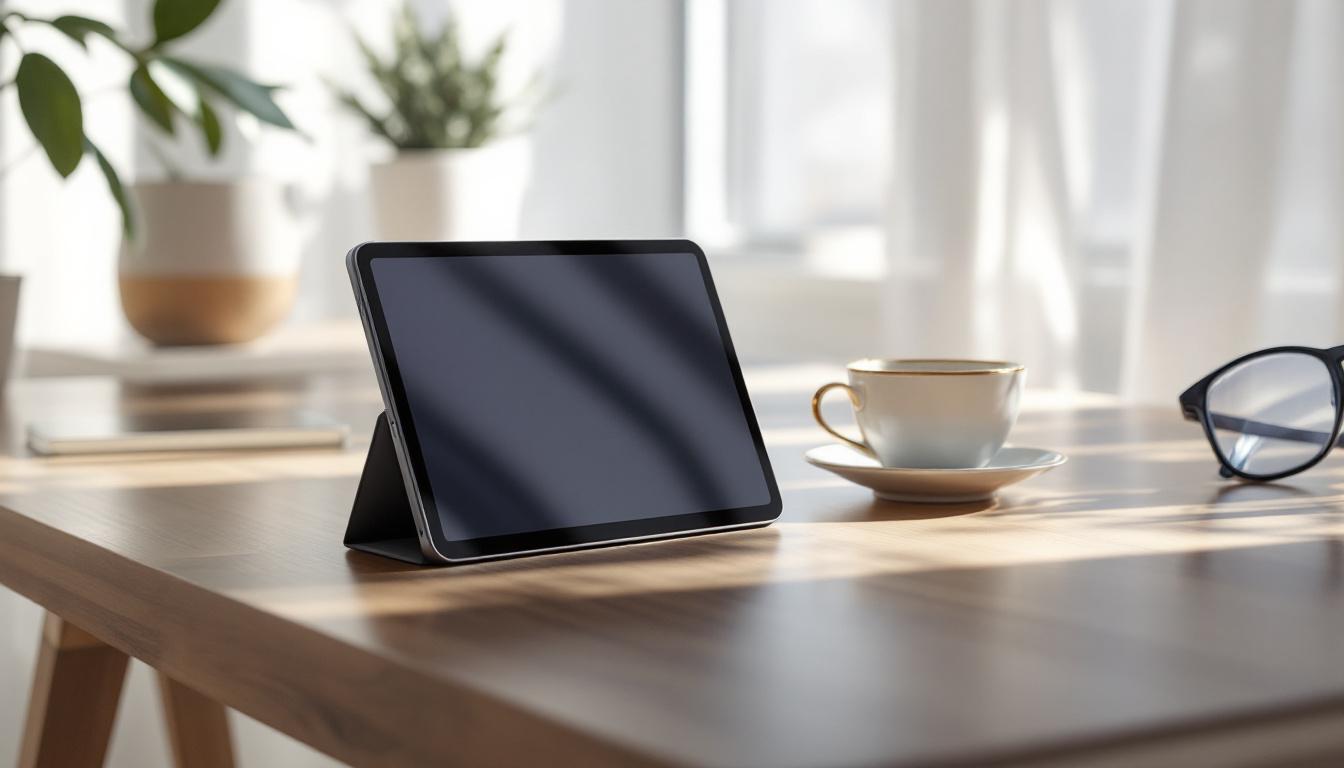 découvrez une tablette tactile légère et compacte, idéale pour les utilisateurs nomades cherchant performance et durabilité en déplacement.